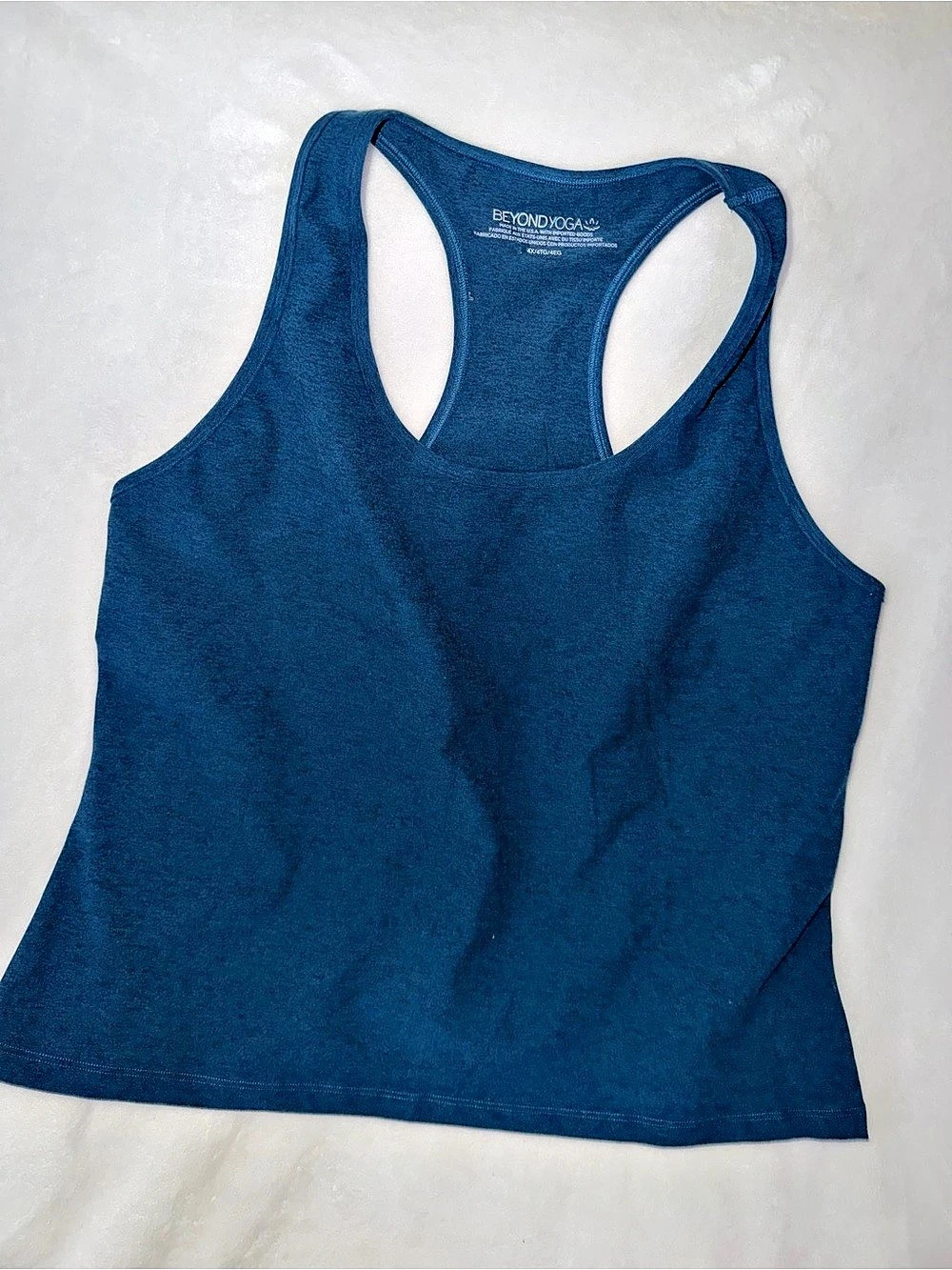 Beyond Yoga Spacedye Step Up Racerback Tank Blue